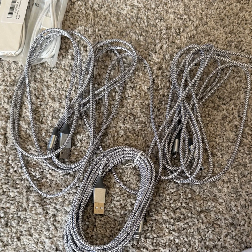 Assorted Charging Cables and Adapters